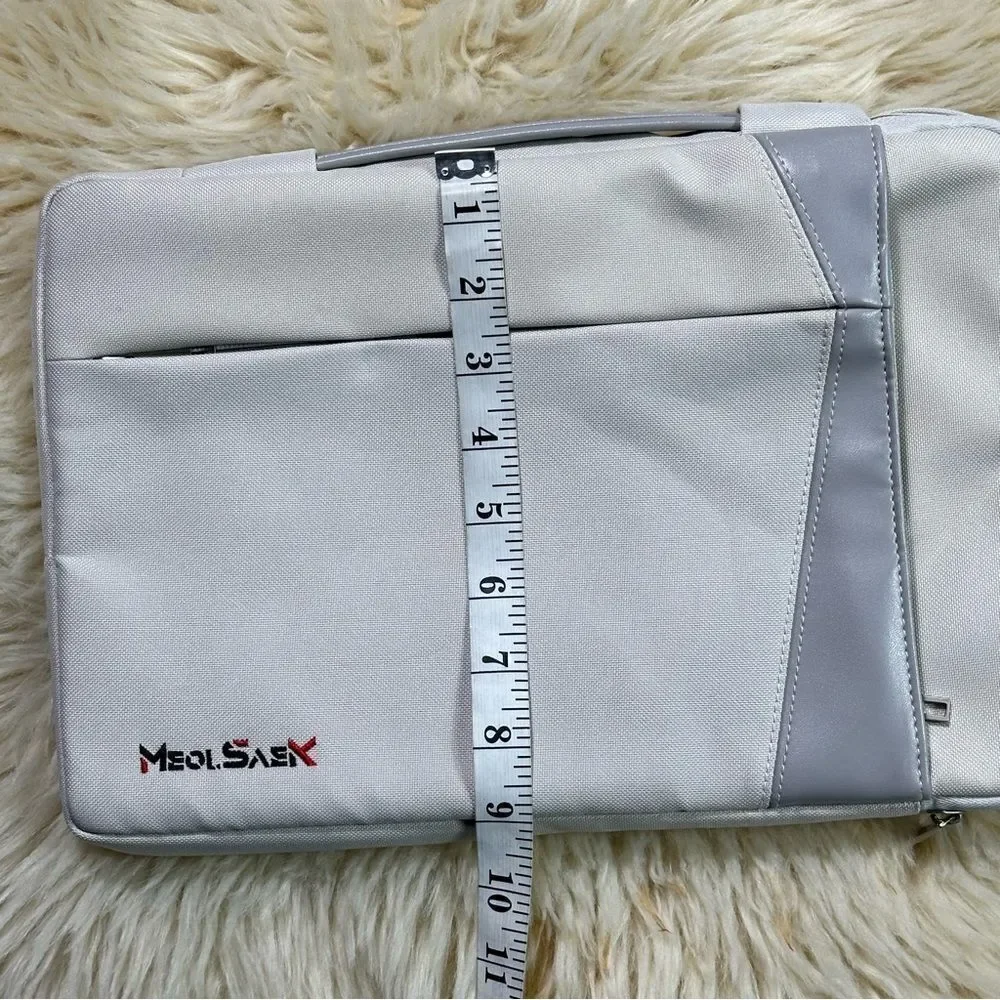 White Tablet Sleeve with Handle and Storage by